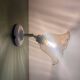 Vintage tulip wall light in amber glass