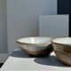 Duo of small brown bowls and speckled glazed ceramic (1top + 1bottom)
