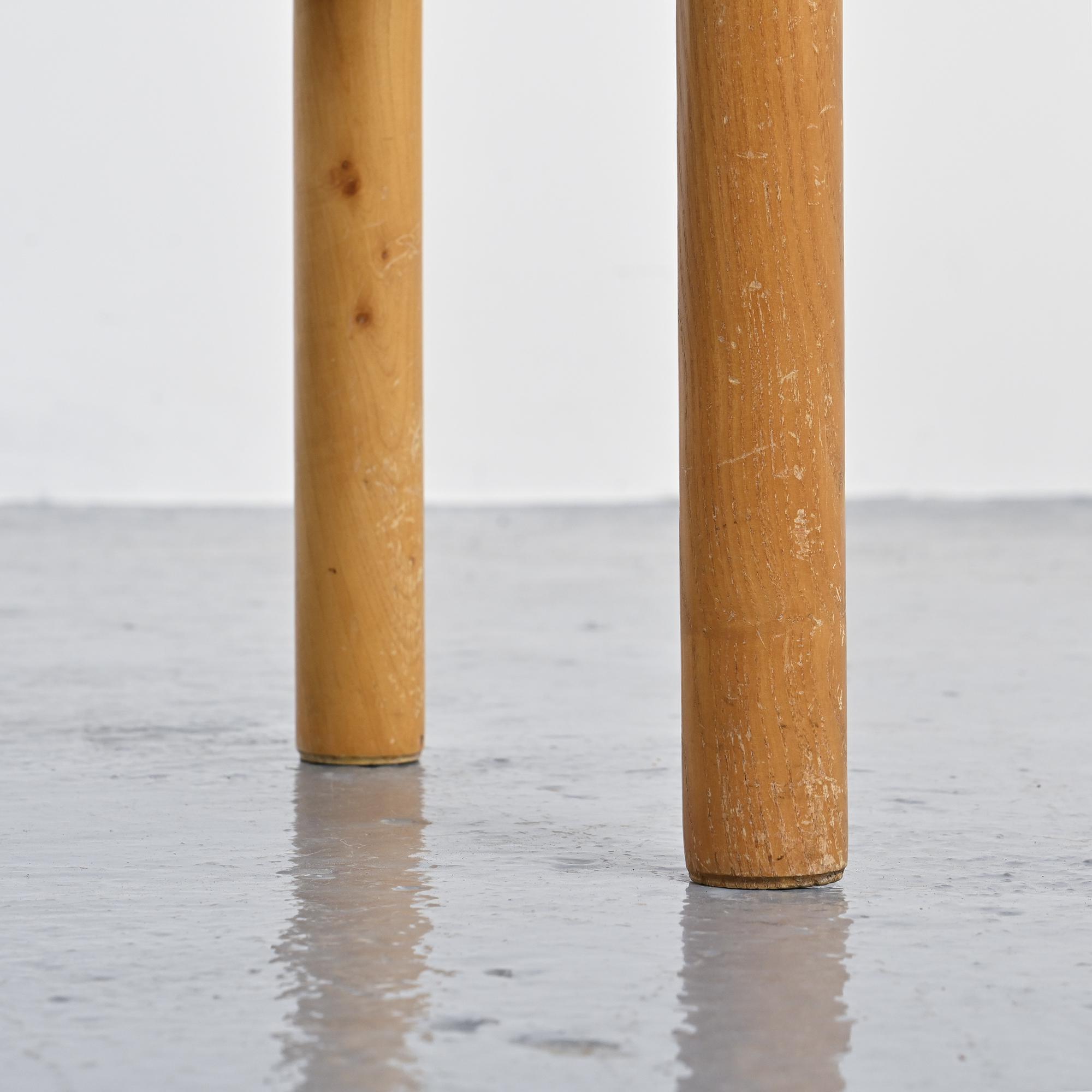 Early Méribel stool by Charlotte Perriand, circa 1955