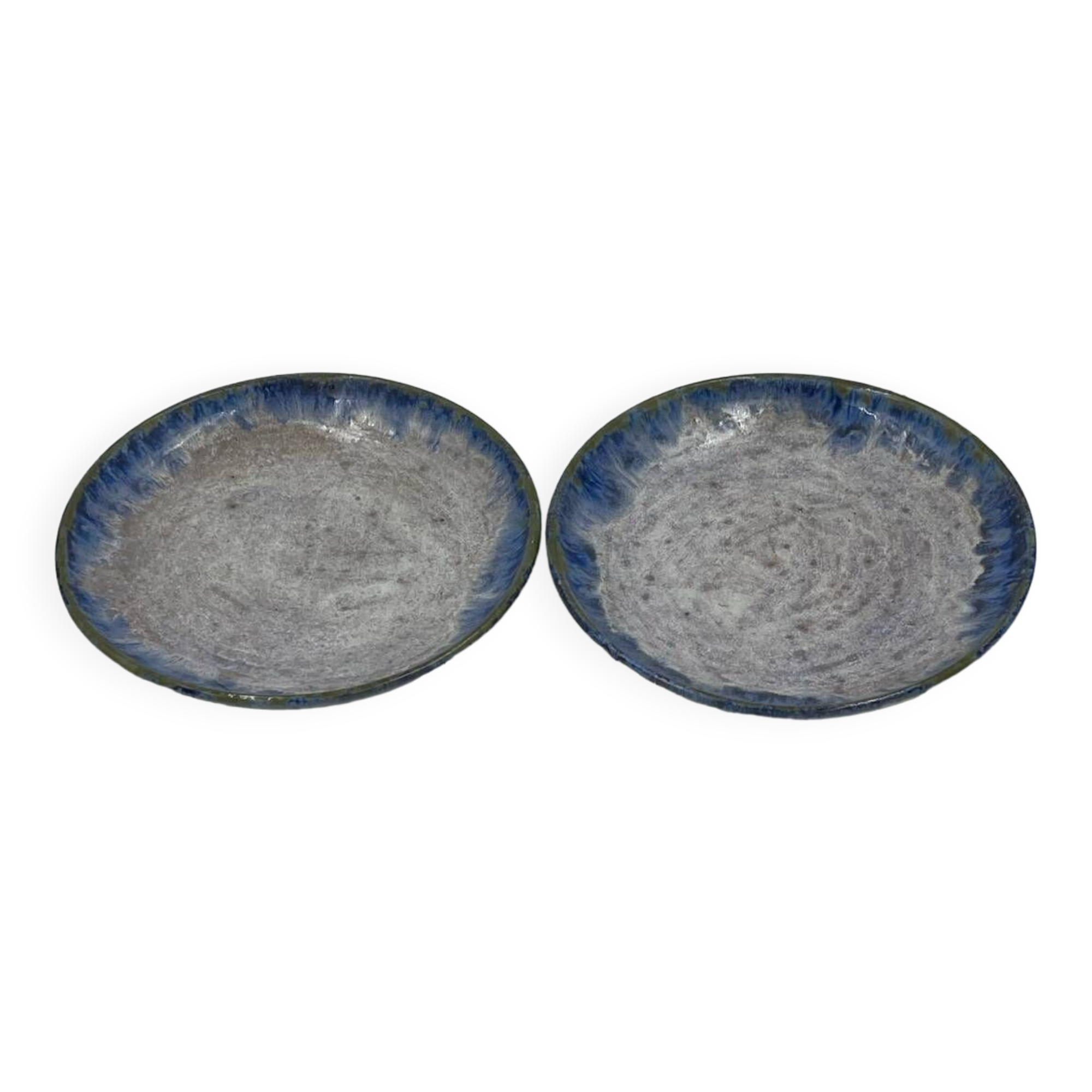 Set of 2 earthenware soup plates