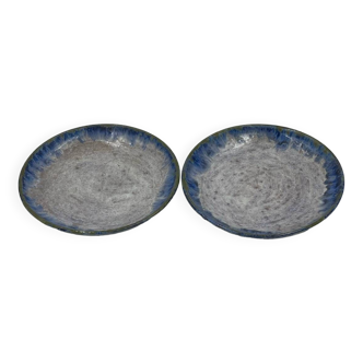 Set of 2 earthenware soup plates