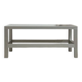 Coffee table in aluminum and tinted mirror glass
