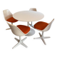 Tulipe Arkana table by Knoll and its 4 chairs