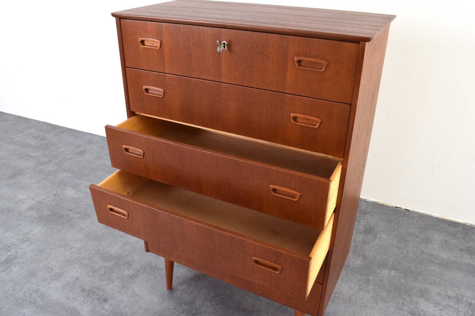 Mid-Century Danish Teak Chest of Drawers, 1960s.