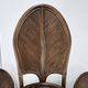 Ensemble table et quatre chaises en osier et bambou par Vivai Del Sud, 1970