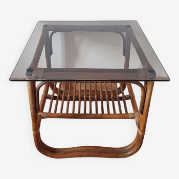 Designer rattan coffee table