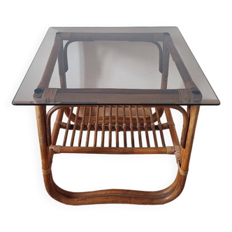 Designer rattan coffee table