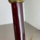 Lampe de table moderniste rouge catalina et tube en laiton, italie, années 1960