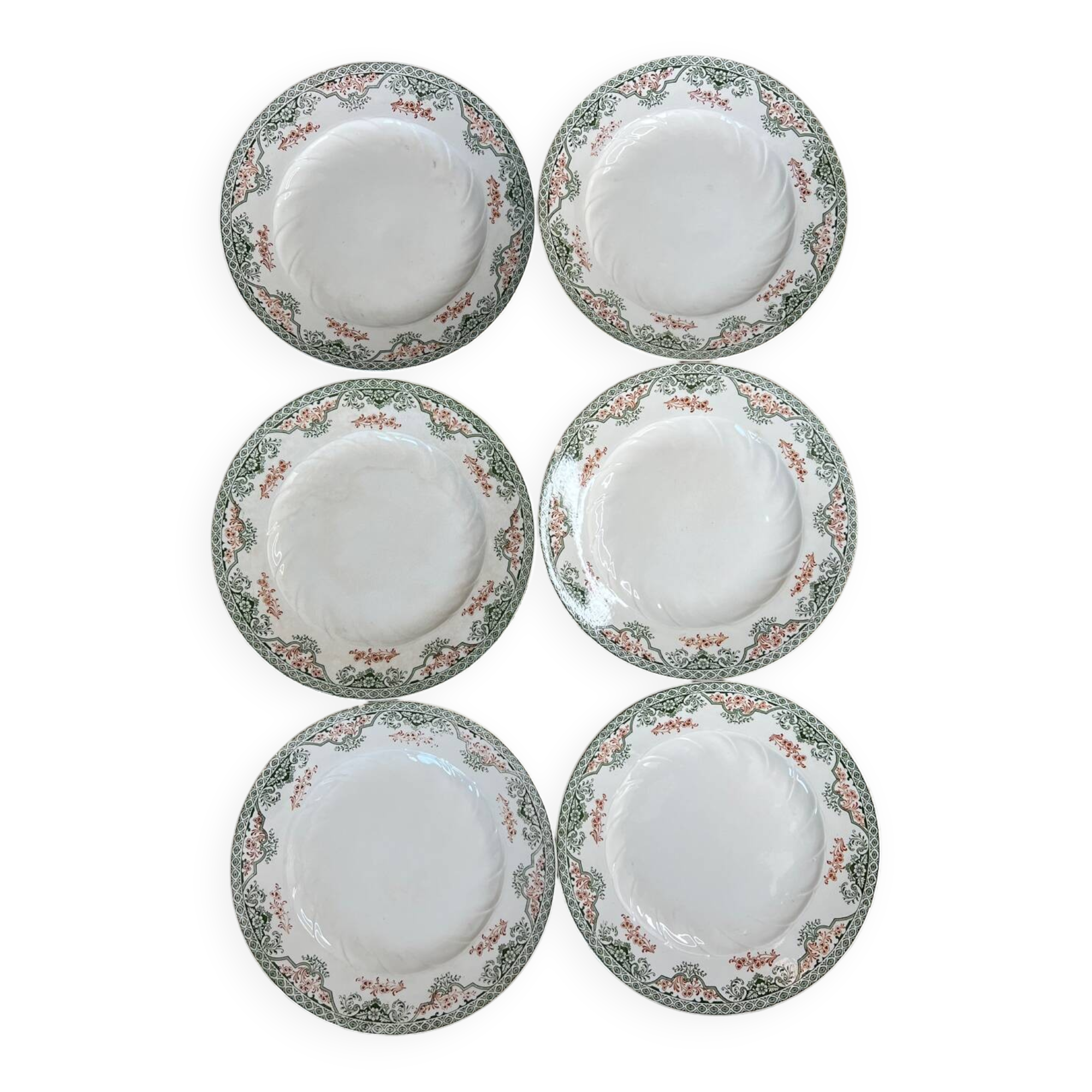 6 flat plates Longwy Bruges