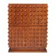 Brutalist Style Italian Dry Bar made of Oak Wood, Hand-carved Drinks Cabinet