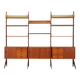 Teak system bookcase, Norwegian design, 1960s, production: Blindheim Mobelf