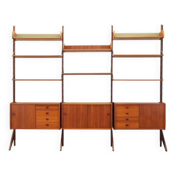 Teak system bookcase, Norwegian design, 1960s, production: Blindheim Mobelf