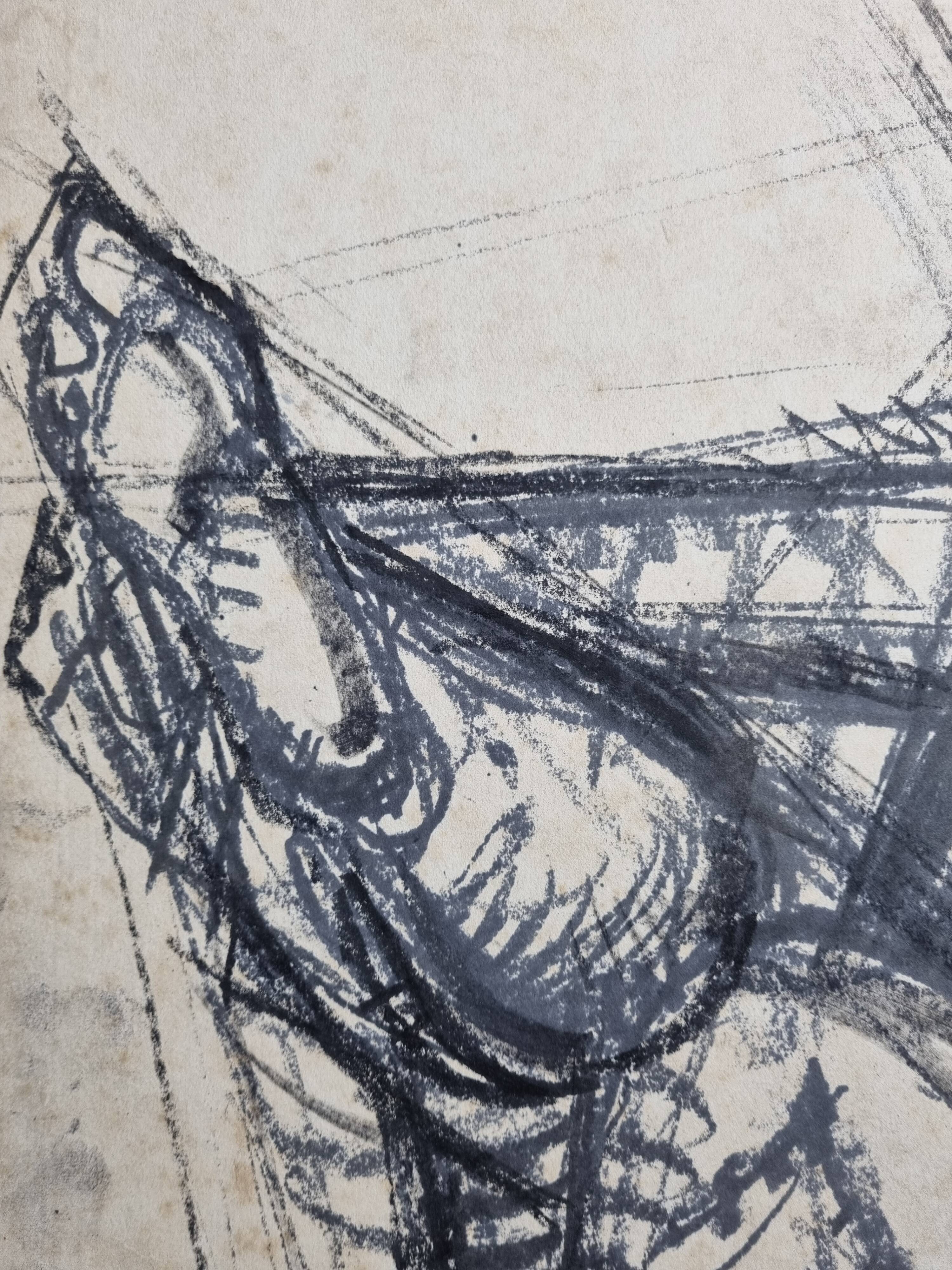 Nude study signed by Maurice de Bus, 1960s, 50 x 60 cm