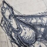 Nude study signed by Maurice de Bus, 1960s, 50 x 60 cm