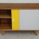 Yellow and grey U-452 sideboard by Jiri Jiroutek for Interier Praha 1960