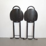 Pair of brown Dafné chairs Gastone Thema 70s