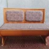 Vintage oak bench storage bench