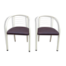 Pair of 60s metal armchairs