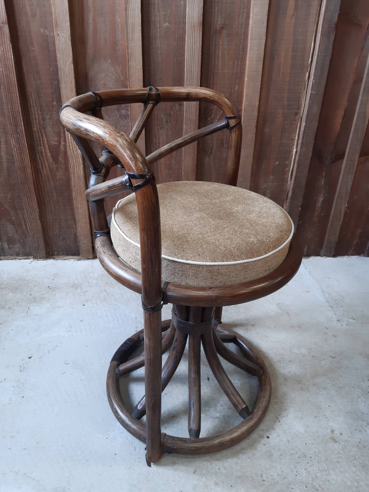 1970s bamboo dining set.