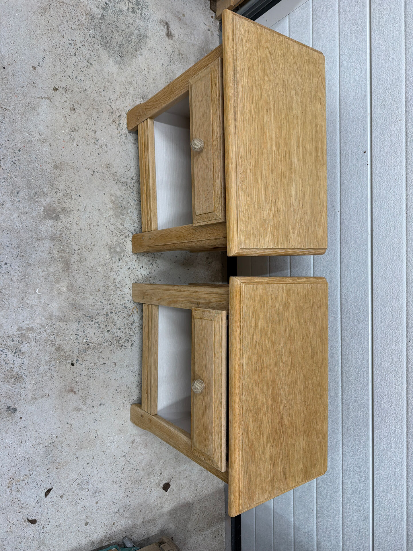 Solid oak bedside table