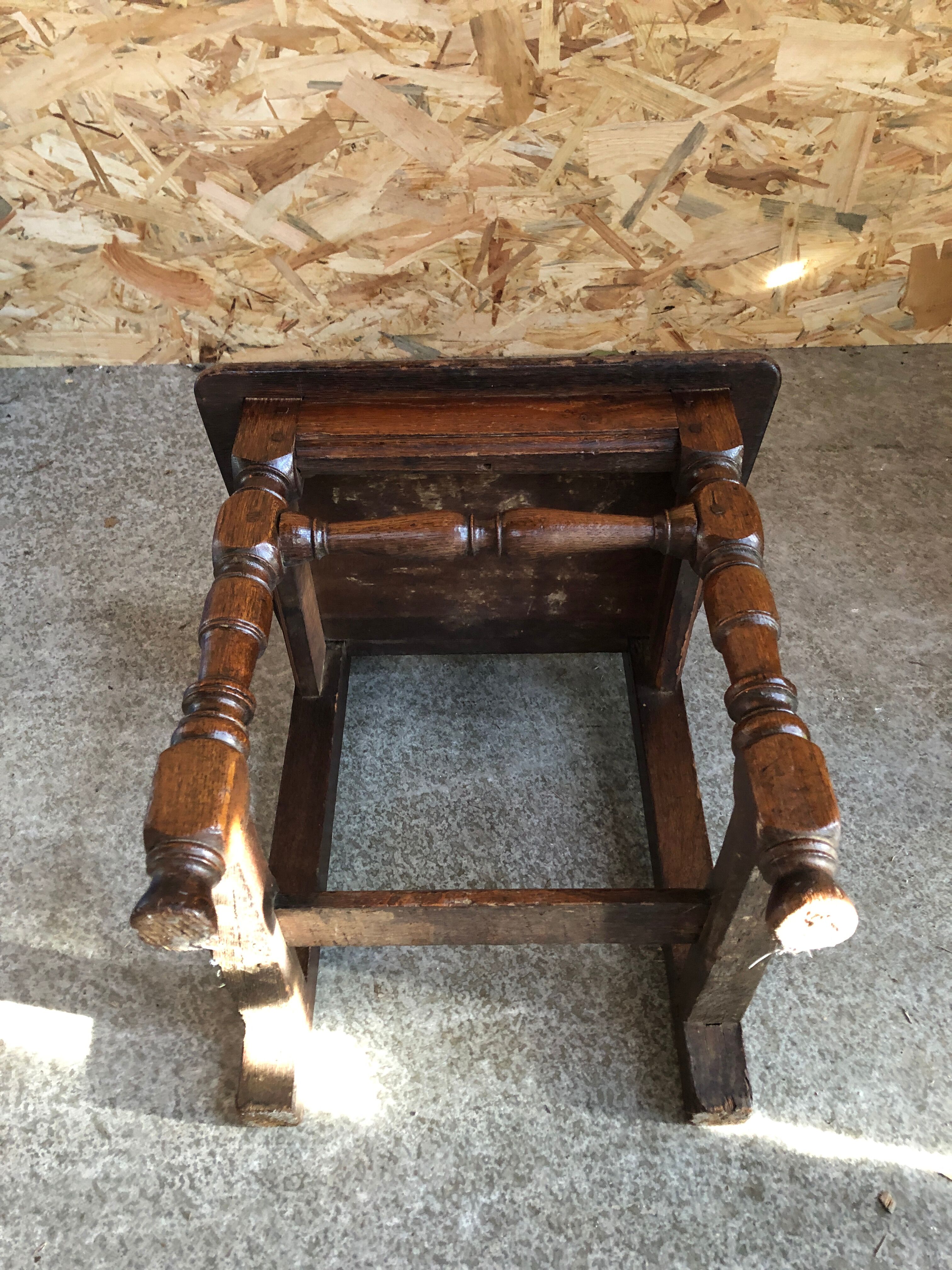 Old chair lorraine bois chevillé early XXth vintage