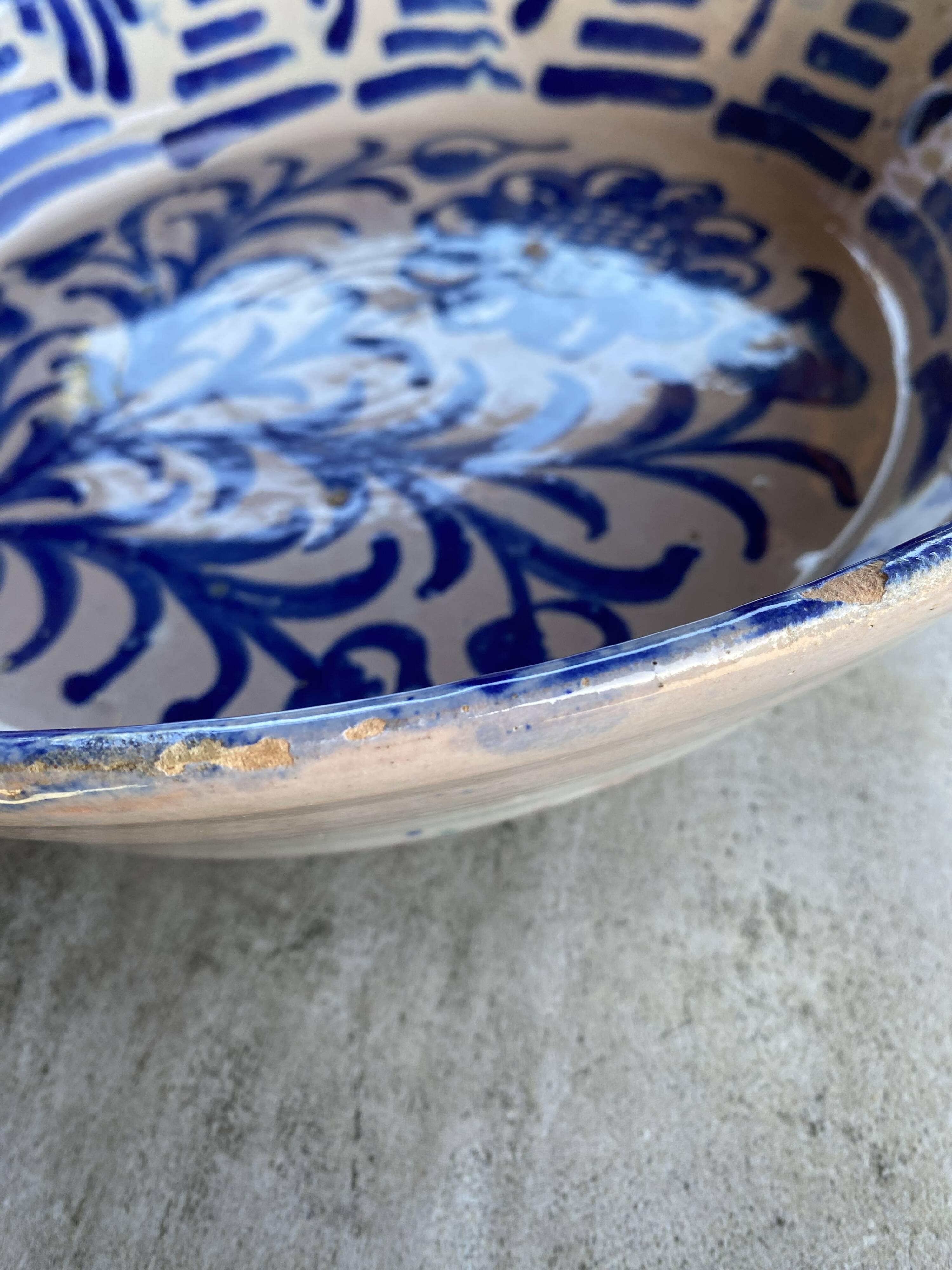 Large hollow ceramic dish from Spain