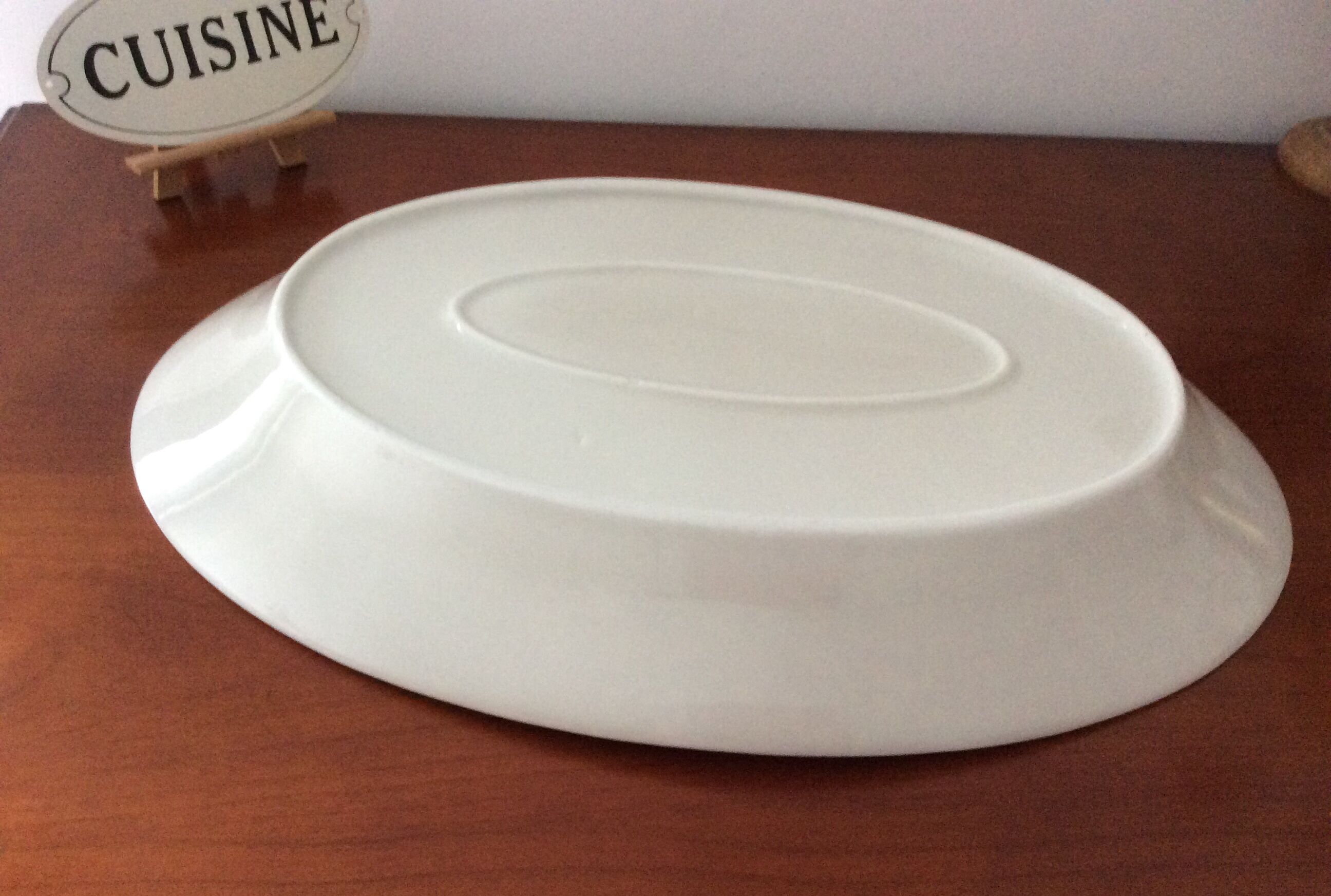 Old oval dish big porcelain