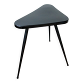 Black formica tripod side table