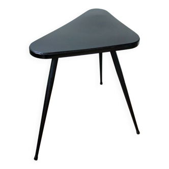 Black formica tripod side table