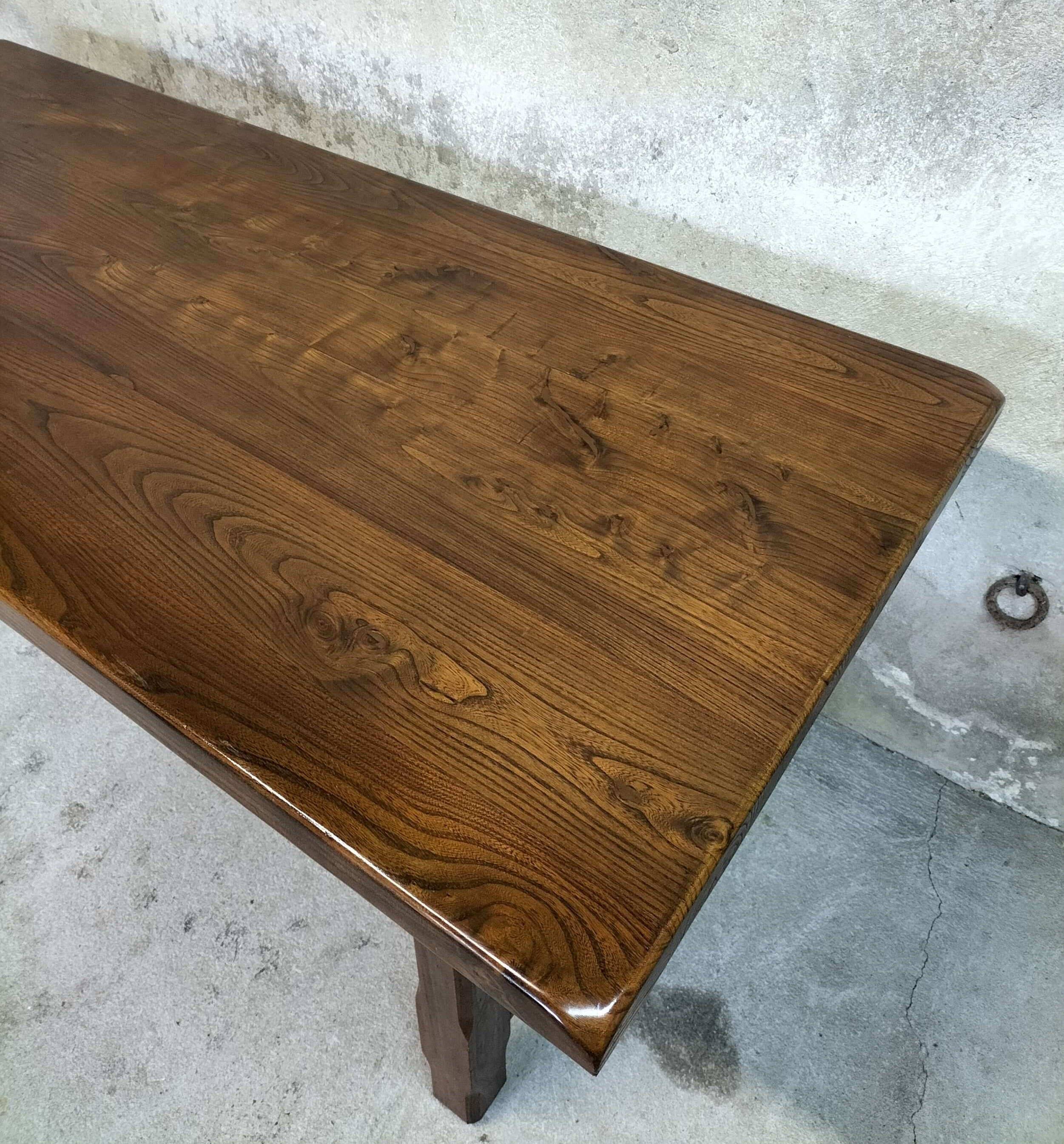 Solid wood farmhouse table