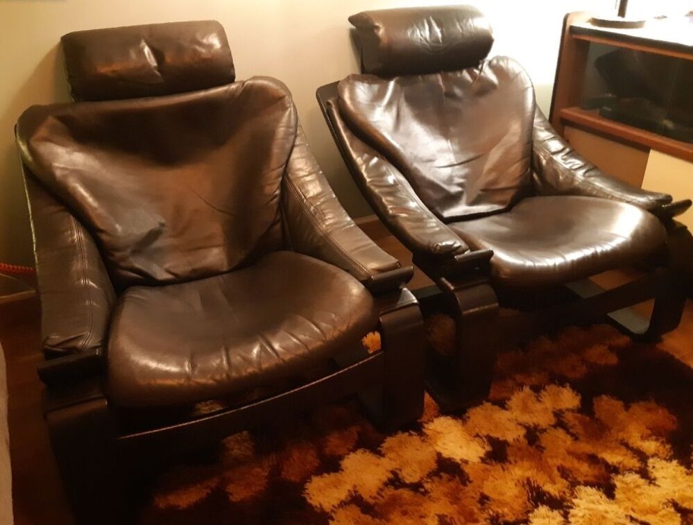 Paire de fauteuils kroken 1970