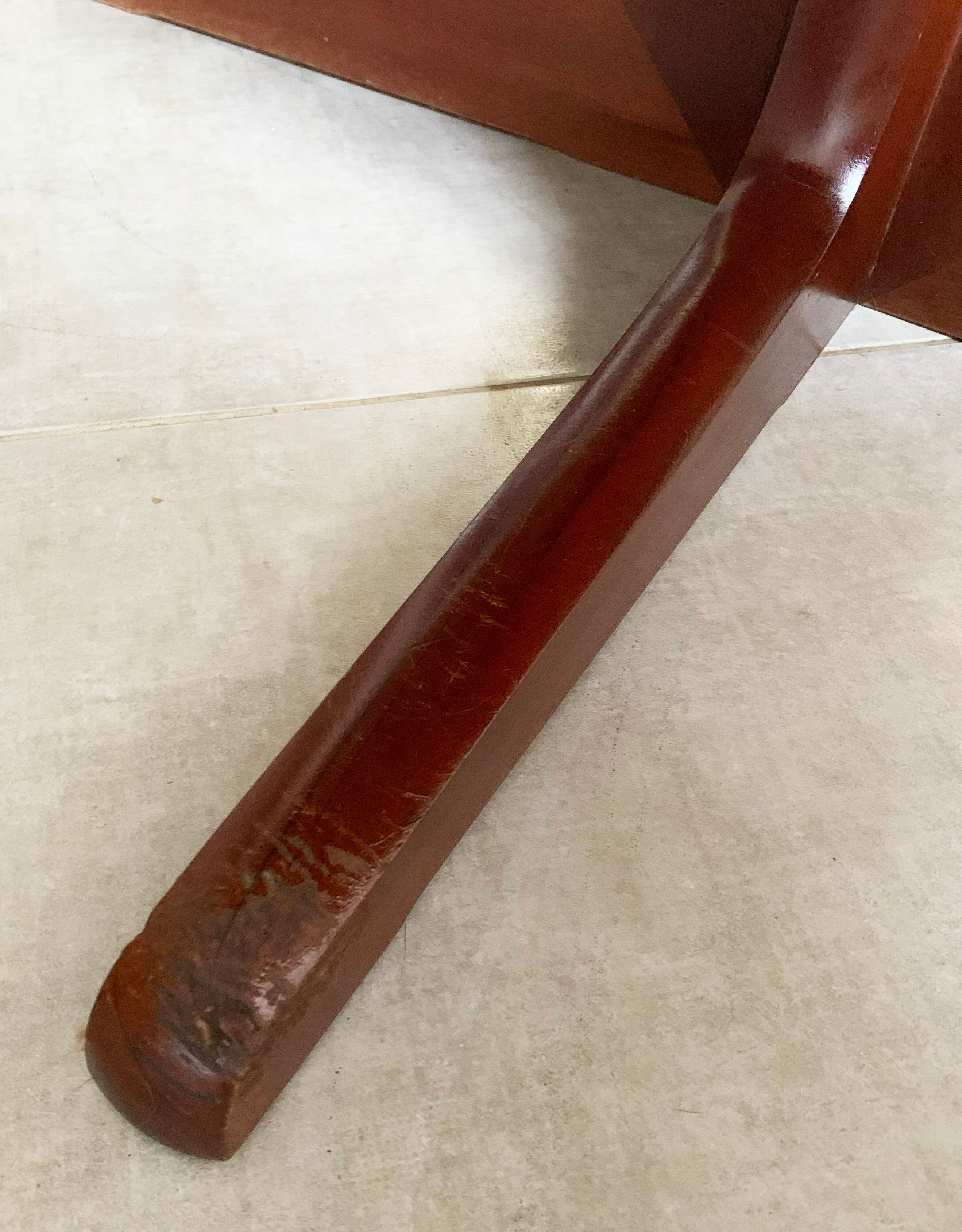 Vintage round Scandinavian table with extendable star center leg