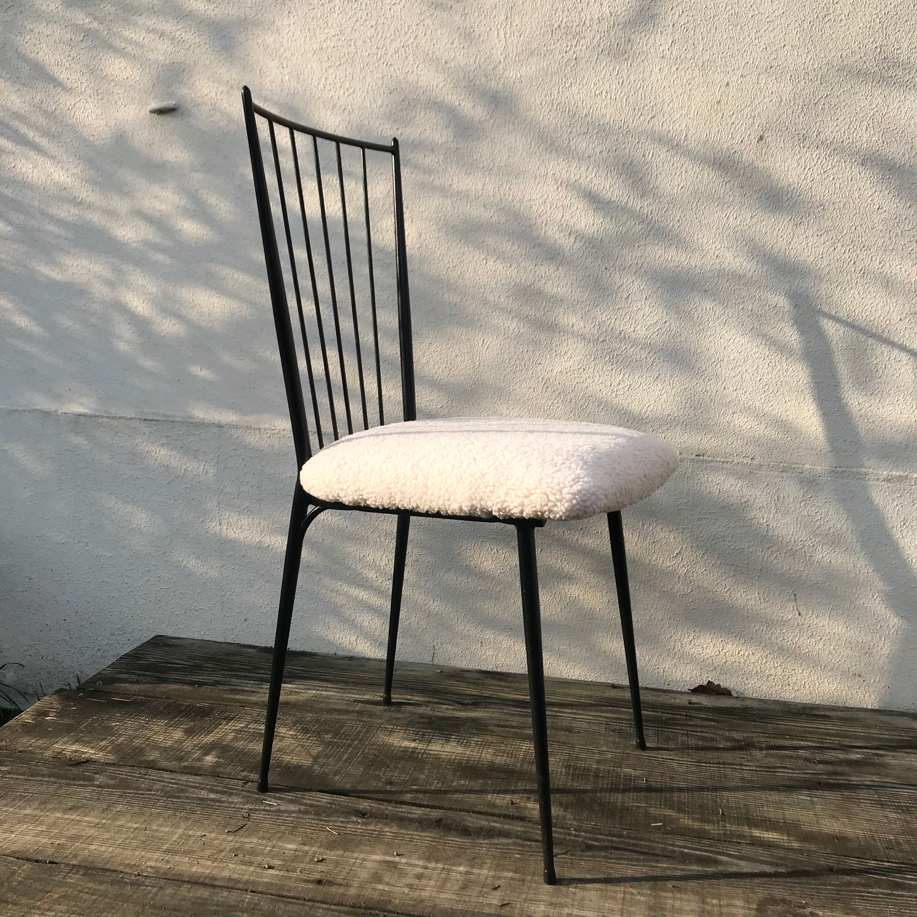 Chaise primavera vintage assise bouclette