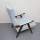 1950s highjack armchair light blue, completly restored