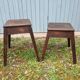 2 antique wooden workshop stools