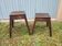 2 antique wooden workshop stools
