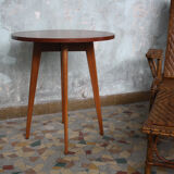 Table teak vintage feet compass