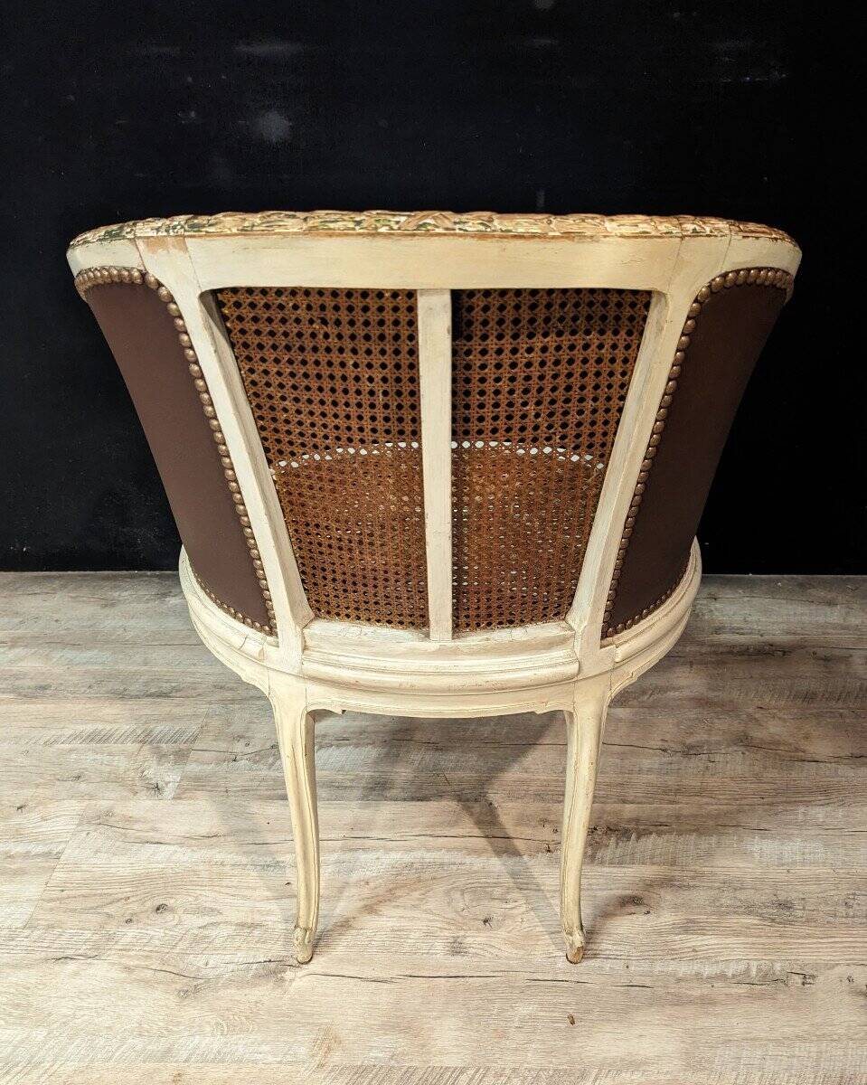 Louis XVI style office chair in lacquered wood