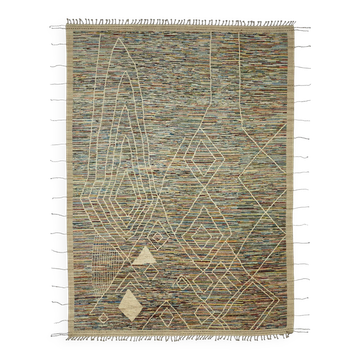 Tapis en laine multicolore unique tribal noué à la main 308 cm x 431 cm