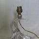 Saint-Louis crystal lamp with a free-form wave base.