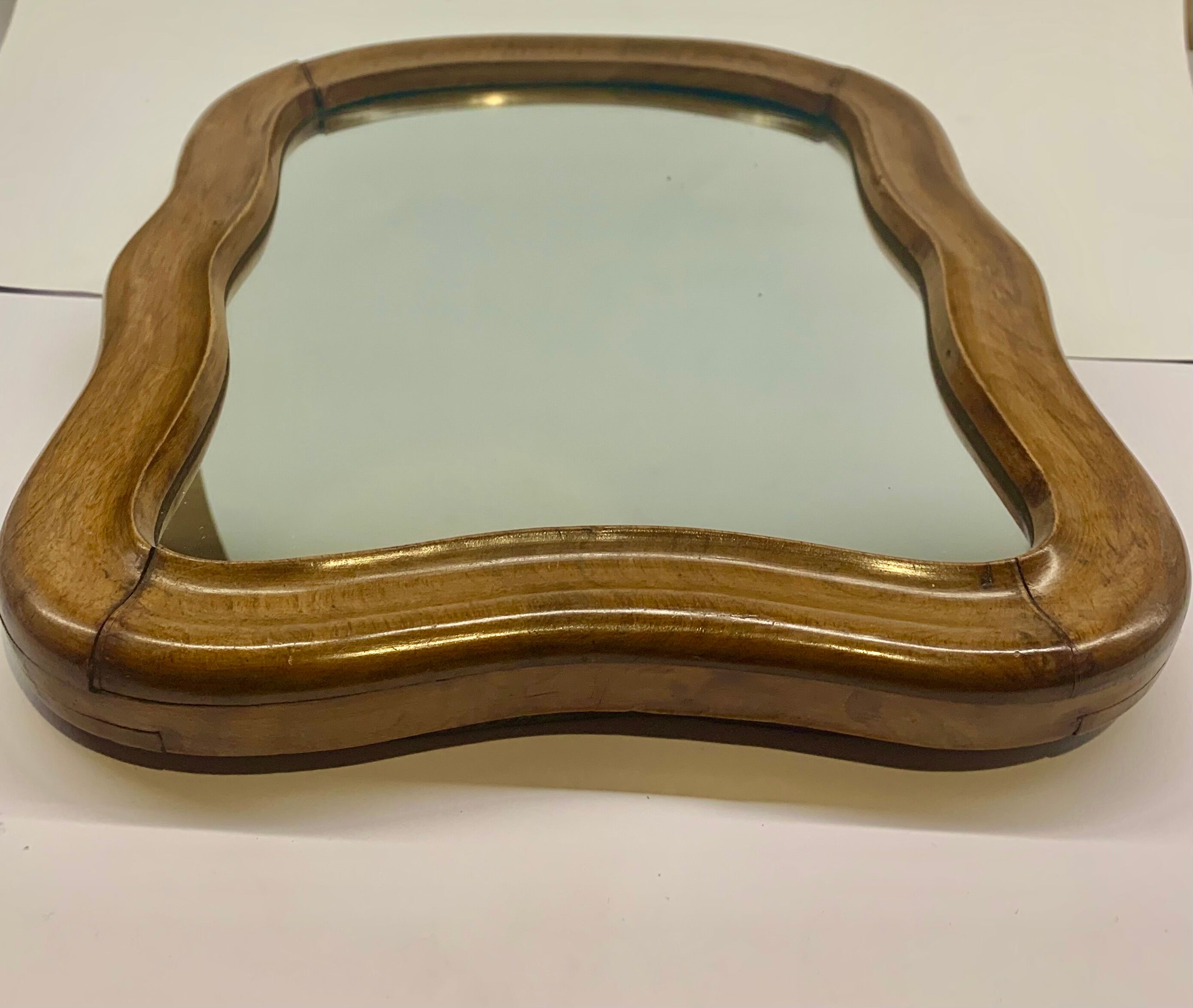 Wood wall mirror 26x30cm