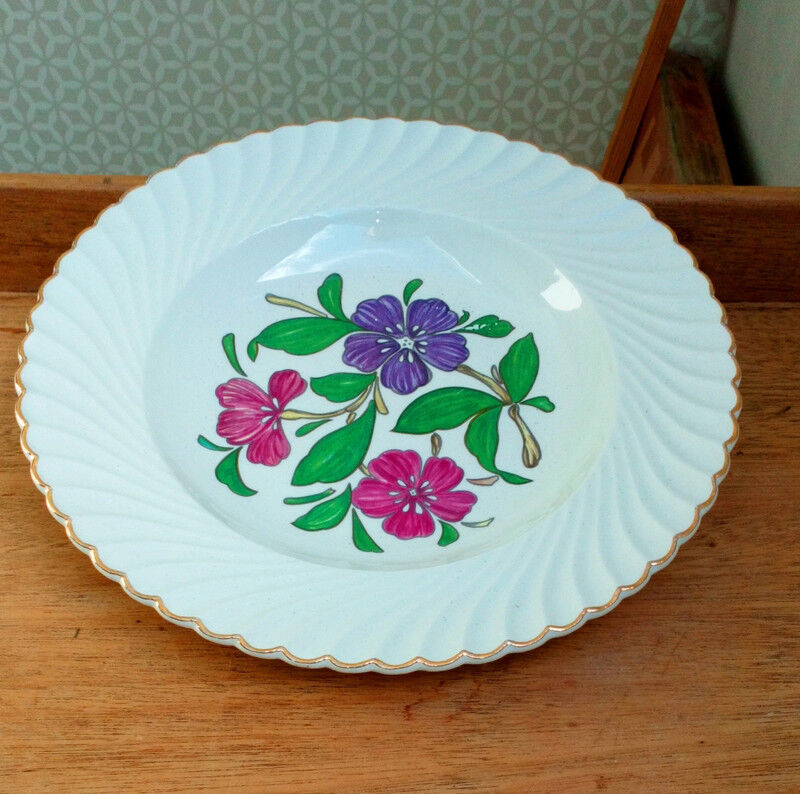 Plat de service motif fleurs