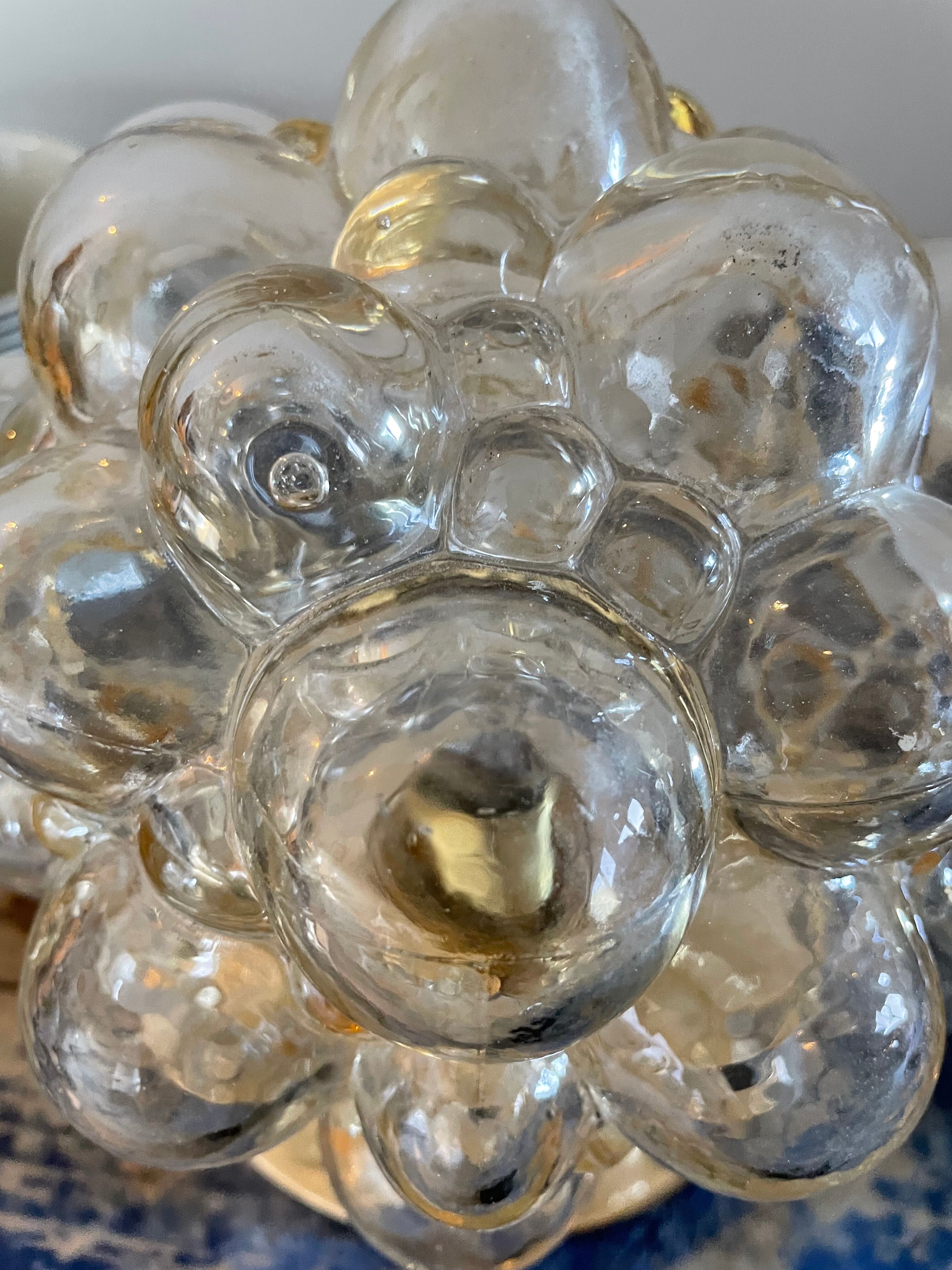 Bedside lamp bubble amber