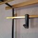 Wall-mounred brass and metal coat and hat rack, 1960s