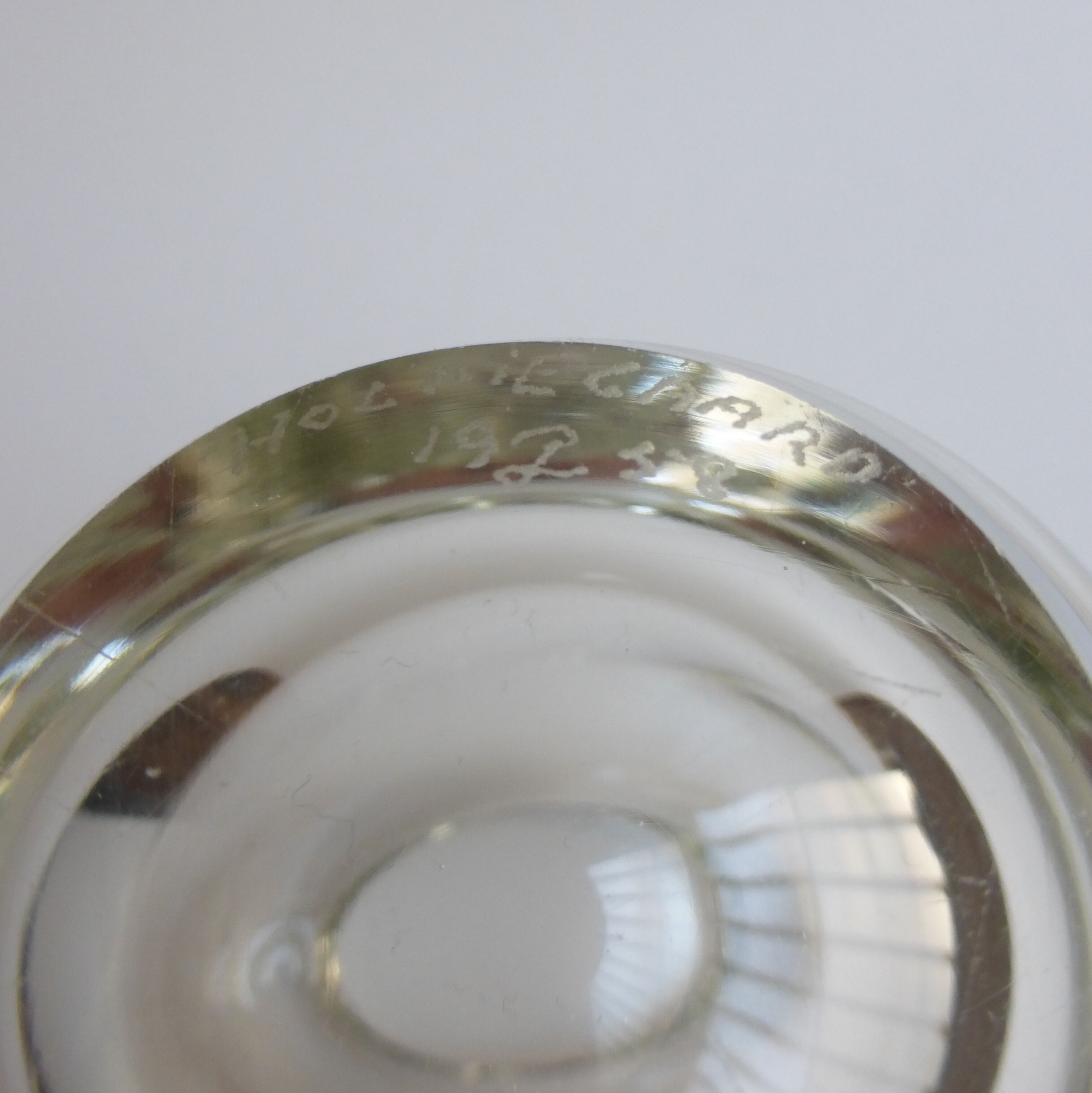 Vase Menuet blown glass Holmegaard 1950