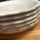 6 Limoges porcelain dinner plates signed P. Dessagne in very good condition