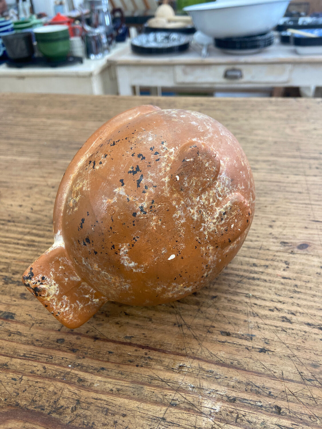 Ceramic vase in brown stoneware figure of owl