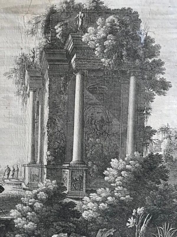 Nicolas Perrelle, Le Christ parlant aux bergers, gravure, XVIIème siècle