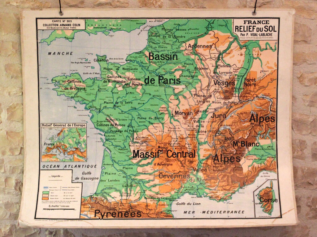 Ancient geography school Vidal Lablache map
