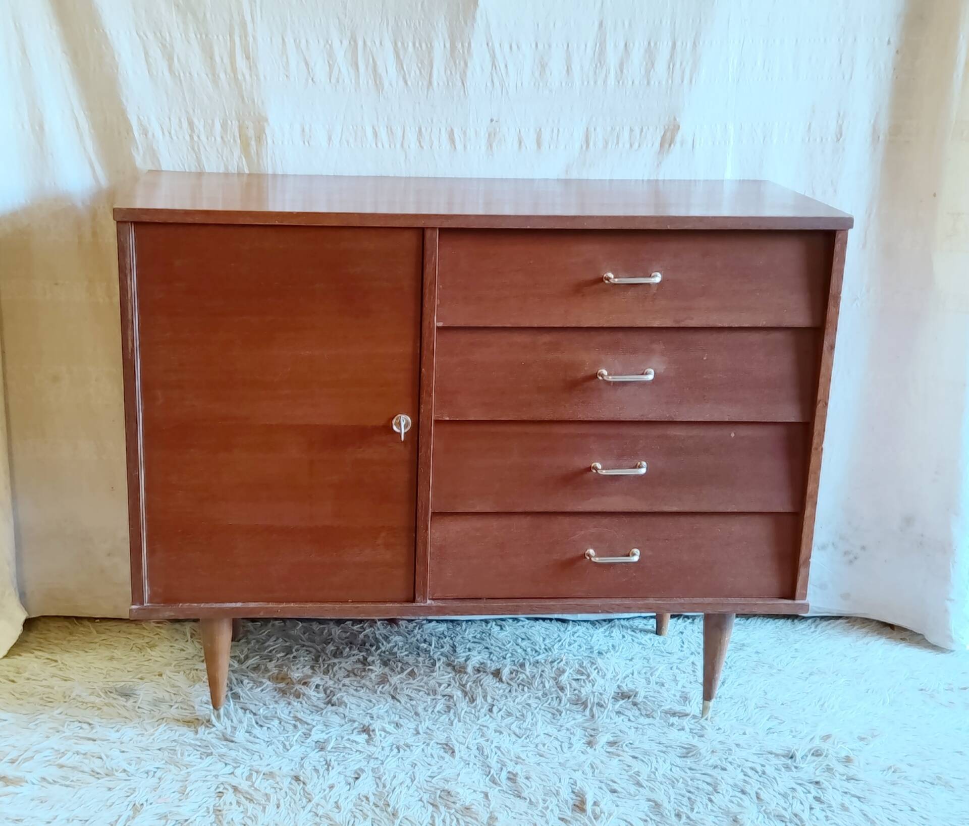 Vintage wooden sideboard / buffet - mid 20th century